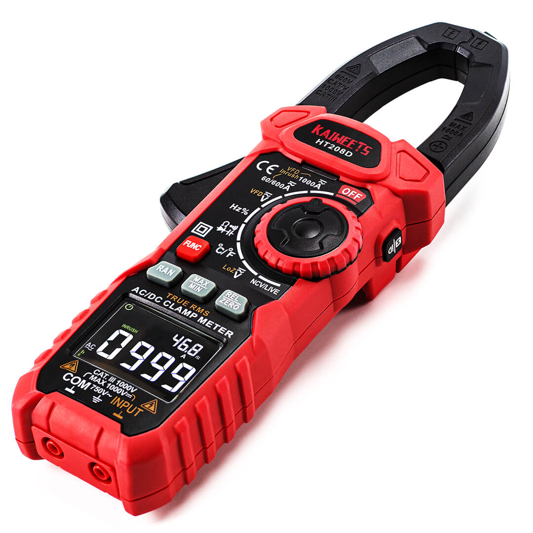 KAIWEETS HT208D 1000A AC/DC Inrush Clamp Meter