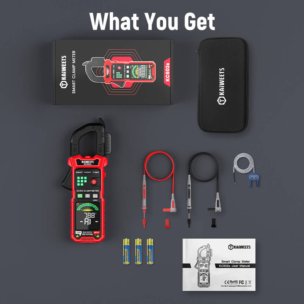 KAIWEETS KC602S Smart AI Clamp Meter