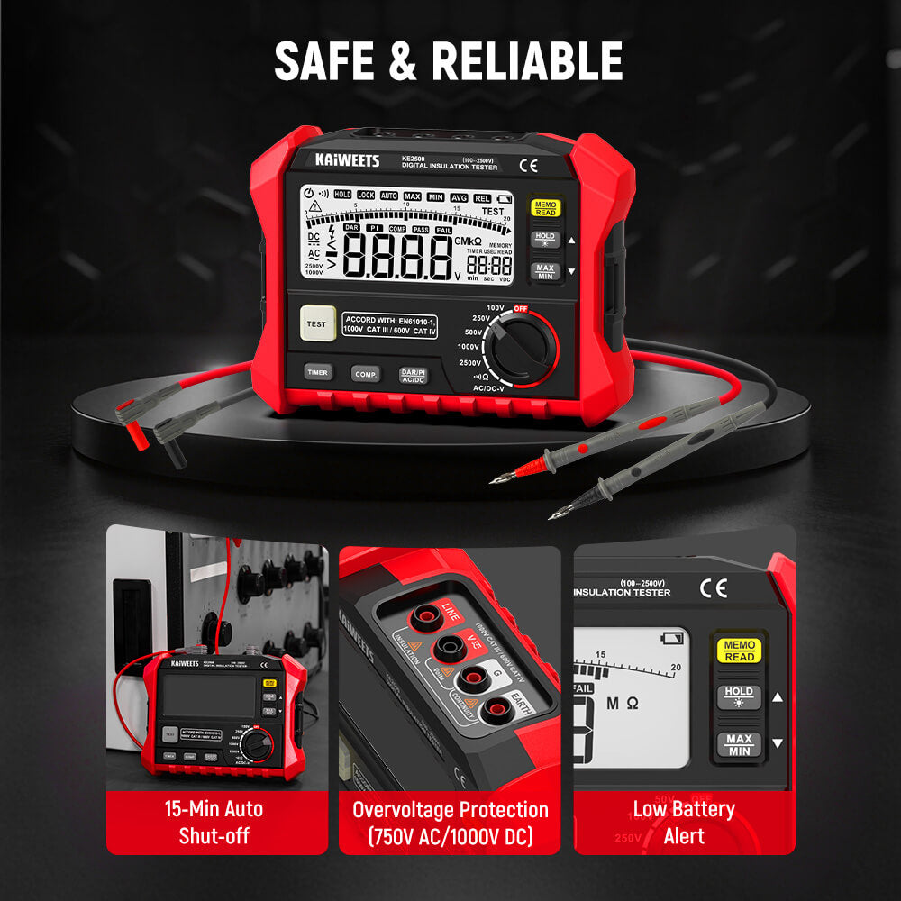 KAIWEETS KE2500 Insulation Resistance Tester