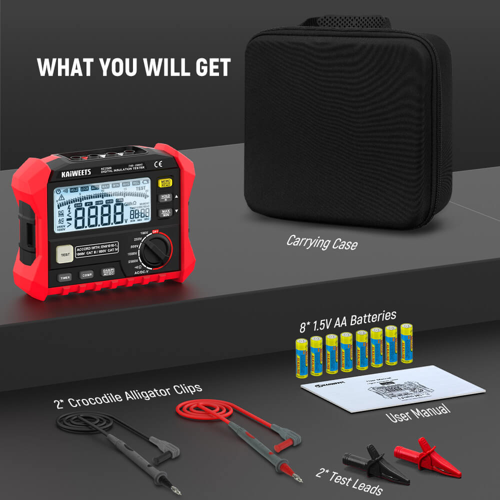 KAIWEETS KE2500 Insulation Resistance Tester