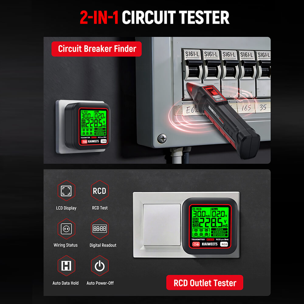 KAIWEETS KT301E Circuit Breaker Finder Kit