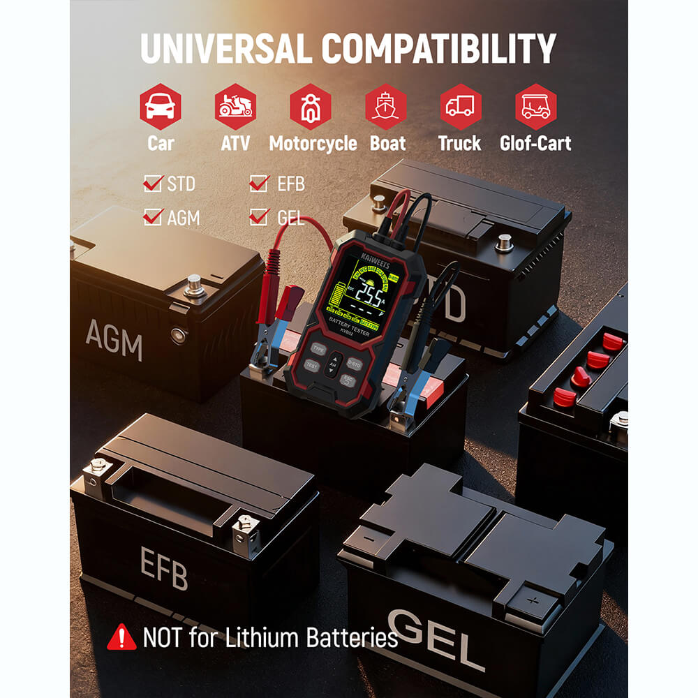 KAIWEETS KVB02 12V/24V Car Battery Tester