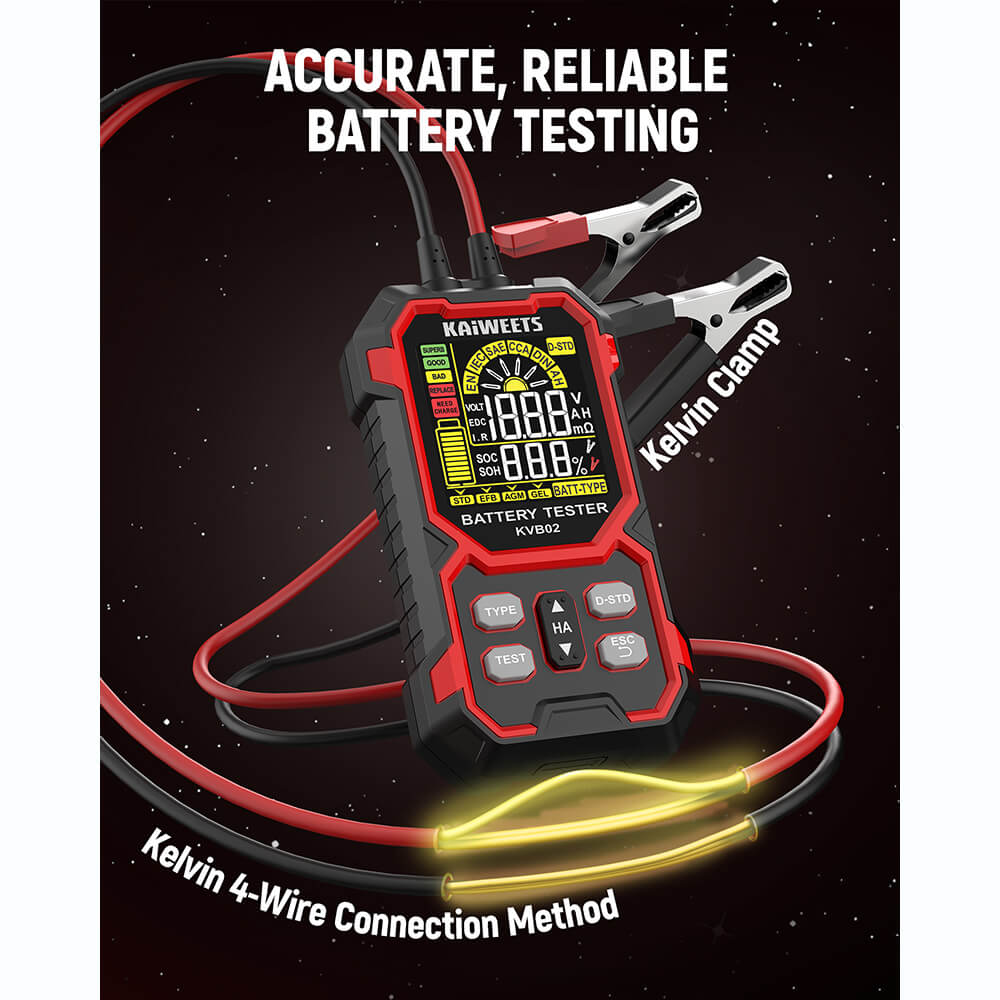 KAIWEETS KVB02 12V/24V Car Battery Tester