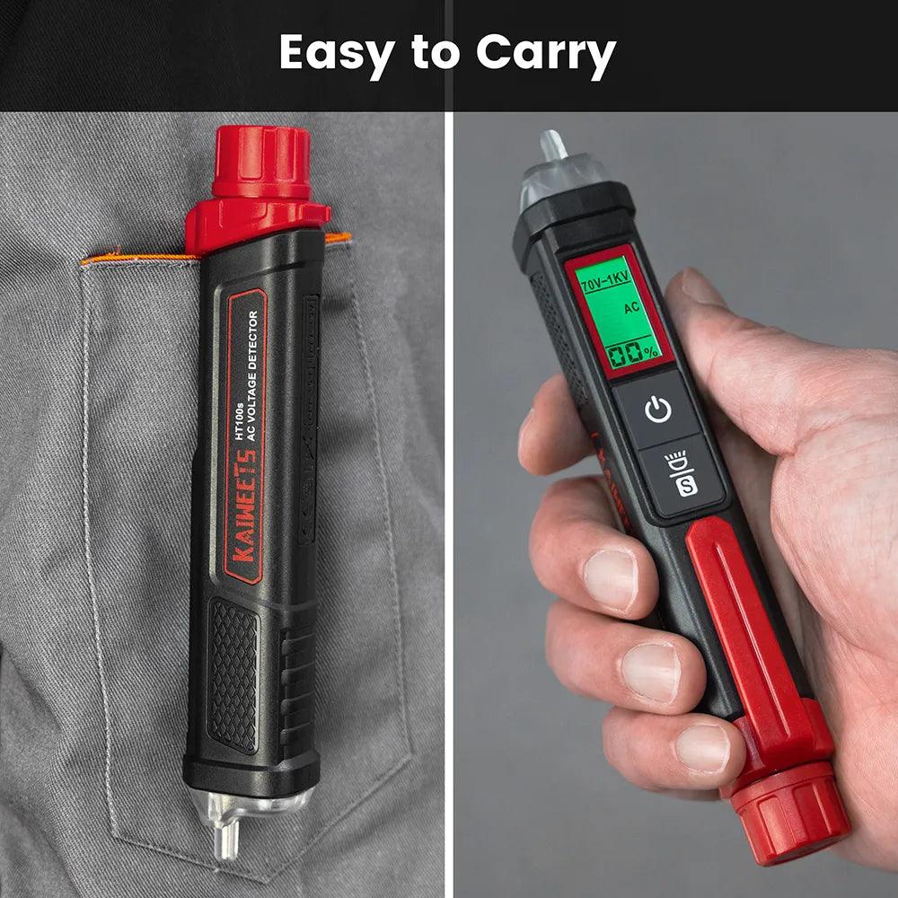 KAIWEETS HT100S non contact voltage tester with pen hook