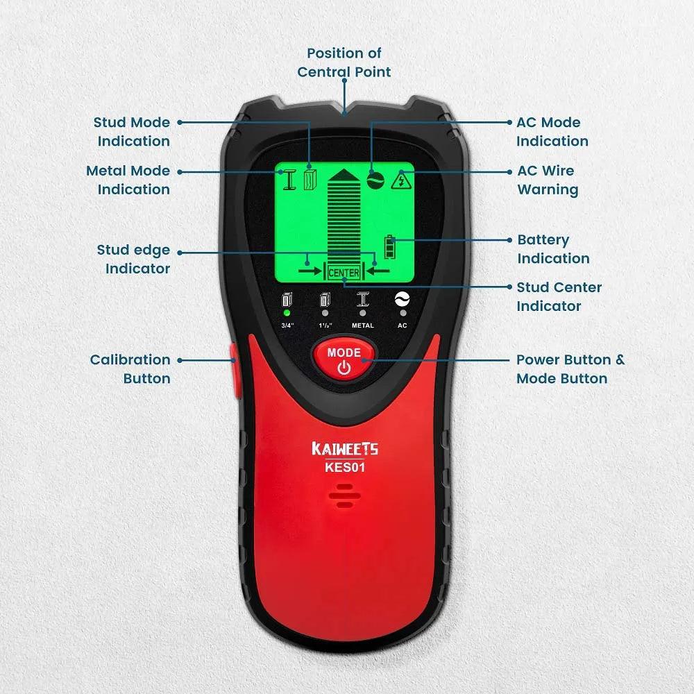KAIWEETS KES01 5-in-1 Stud Finder Wall Scanner - Kaiweets