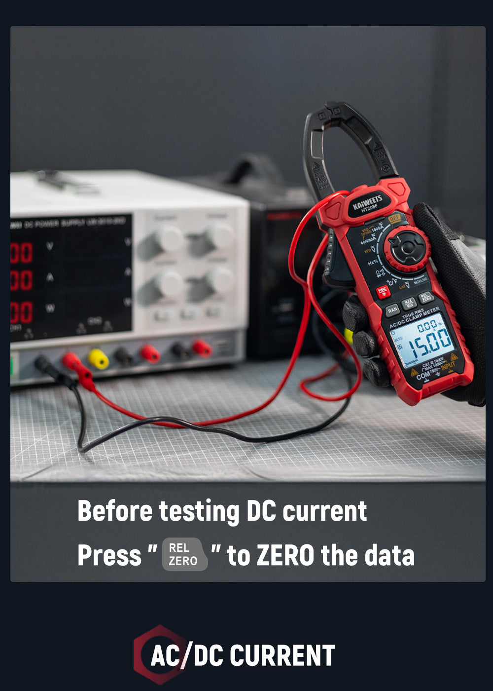 KAIWEETS HT208F Inrush Digital Clamp Meter a+