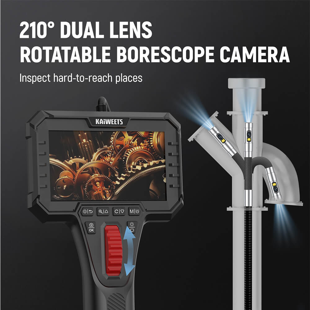 KAIWEETS KBA02 PRO Dual Lens Articulating Borescope Camera