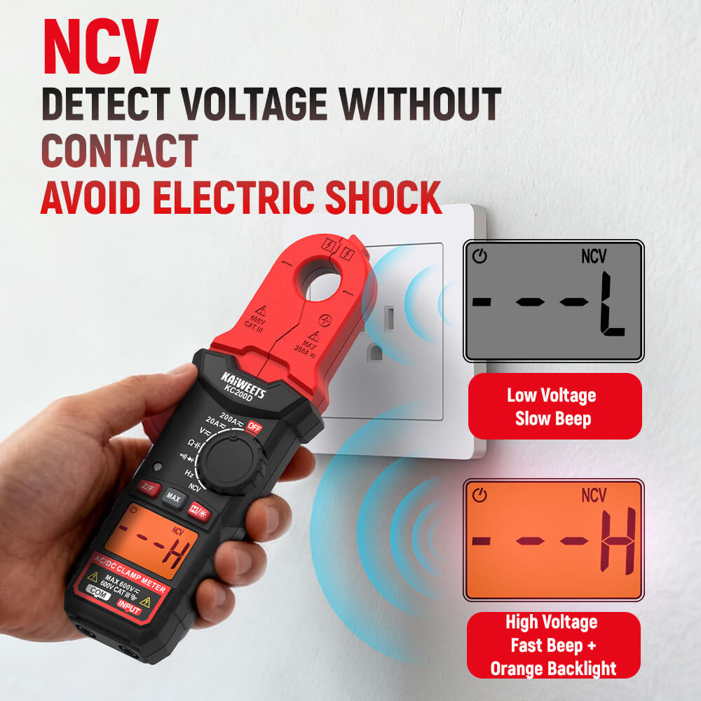 KAIWEETS KC200D Digital Clamp Meter