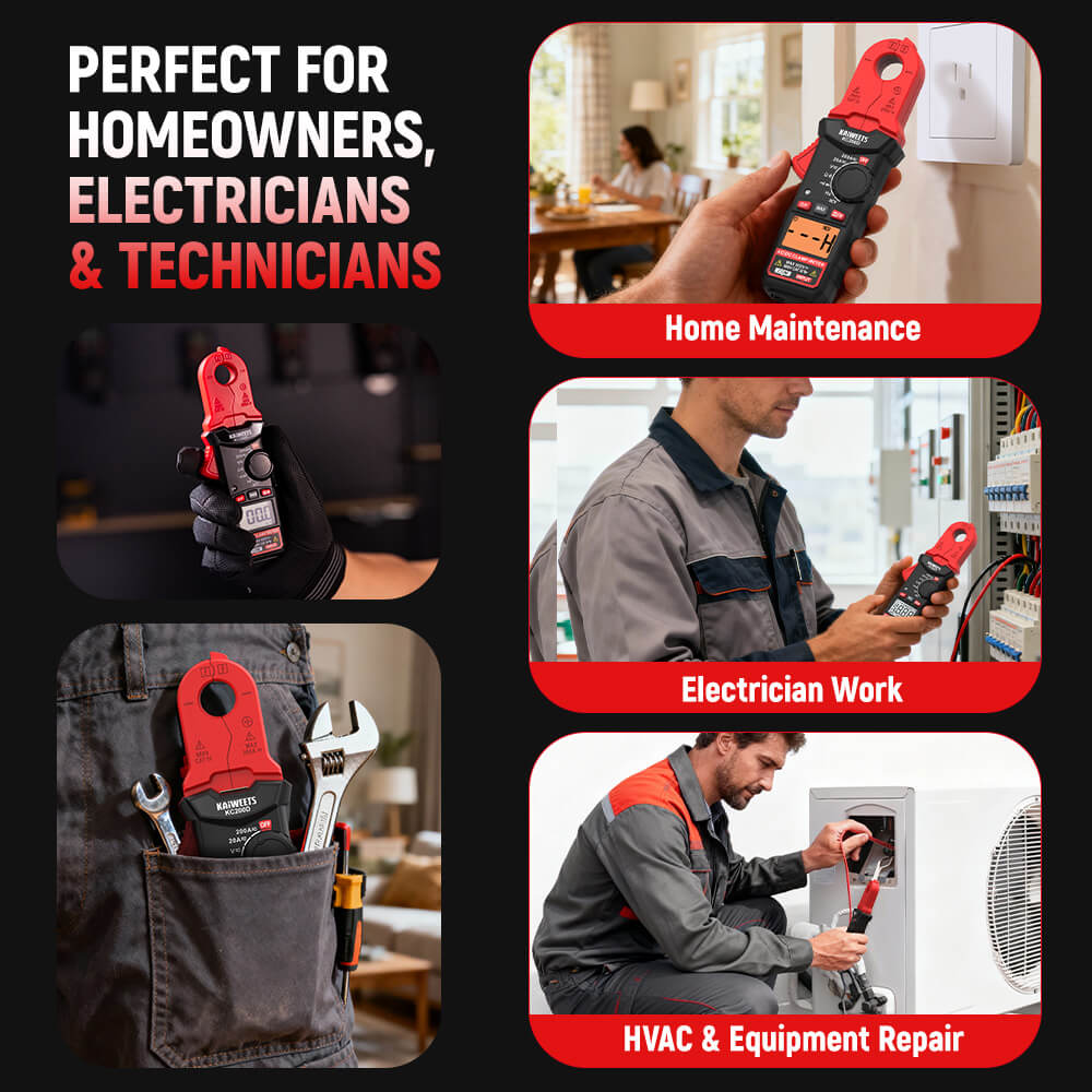 KAIWEETS KC200D Digital Clamp Meter