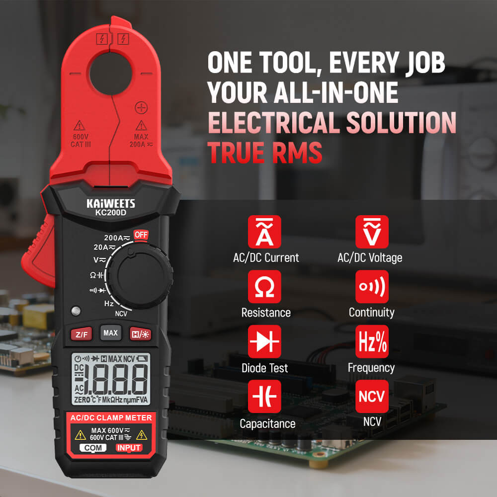 KAIWEETS KC200D Digital Clamp Meter