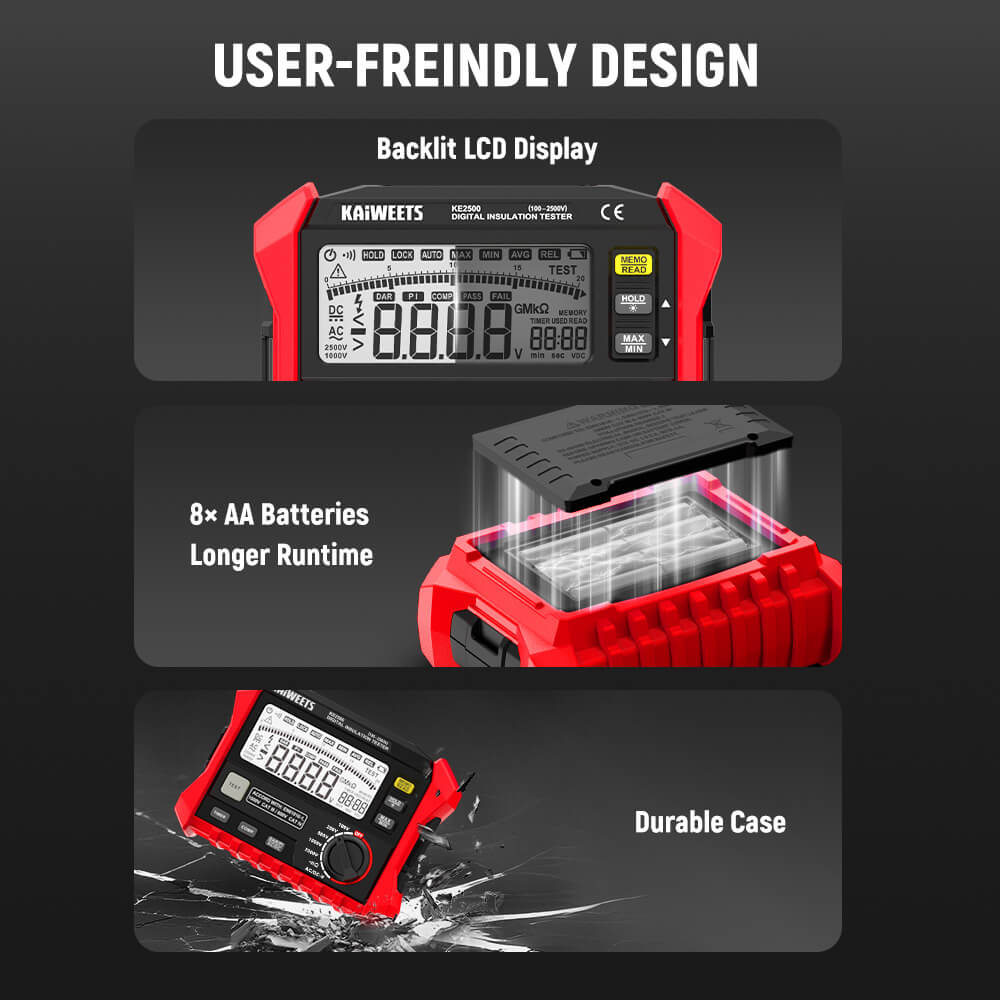 KAIWEETS KE2500 Insulation Resistance Tester