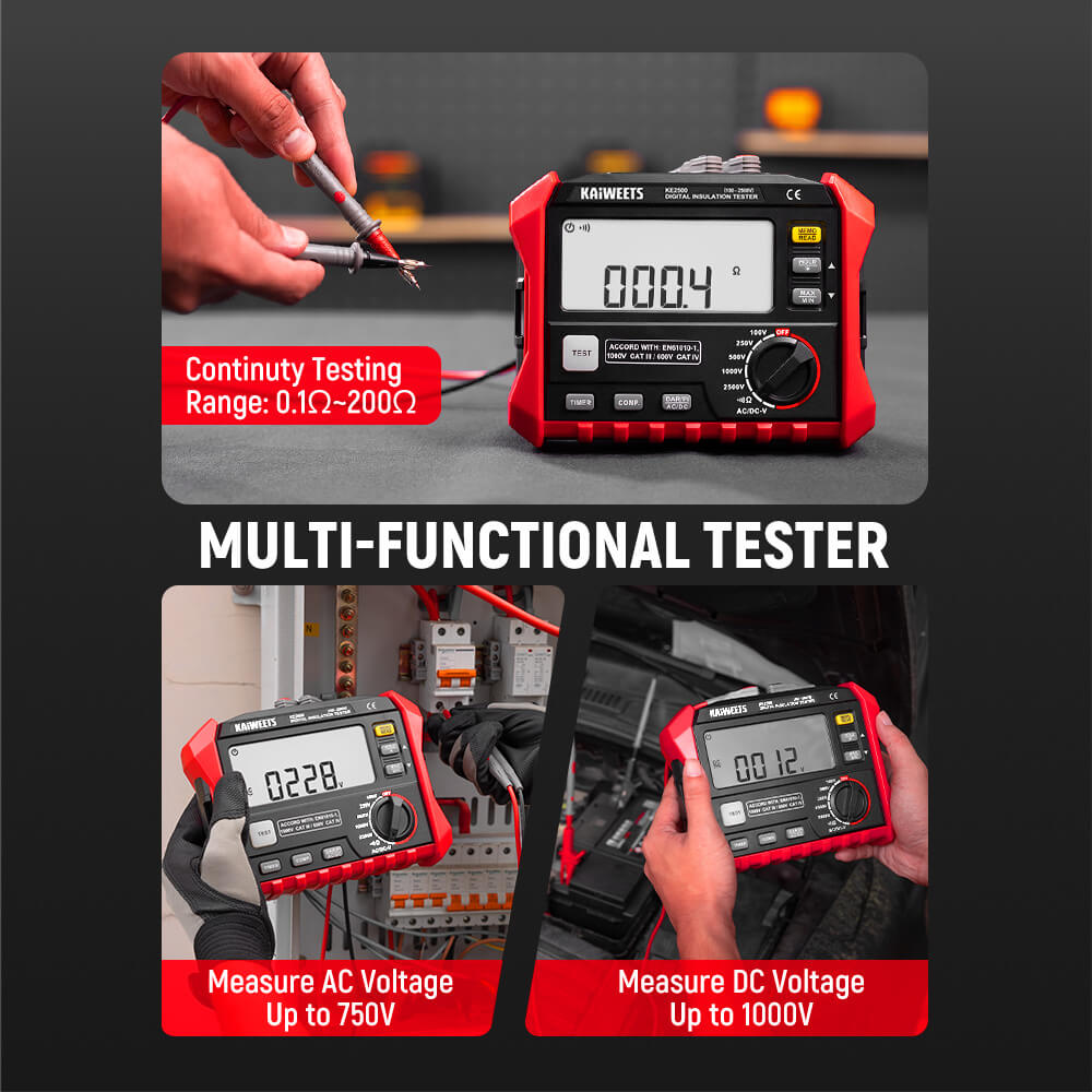 KAIWEETS KE2500 Insulation Resistance Tester