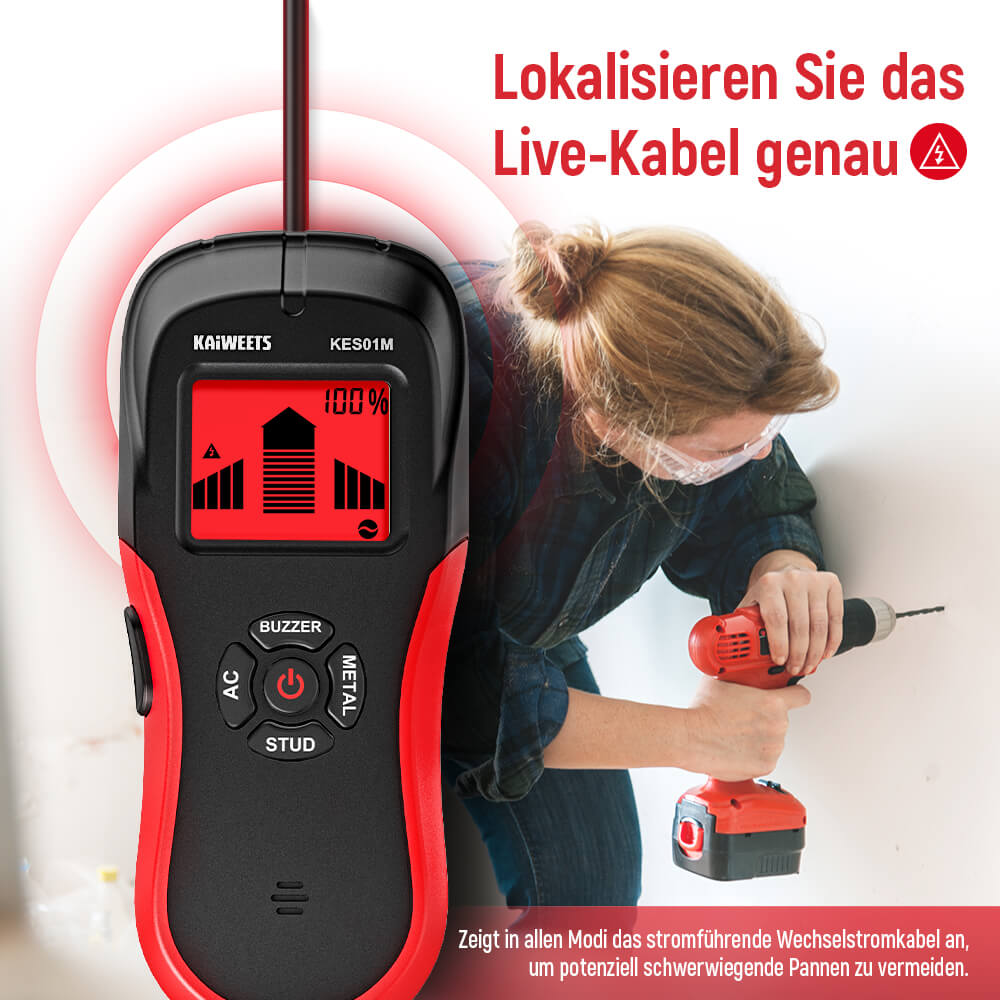 KAIWEETS KES01M 6-in-1 Stud Finder Wall Scanner