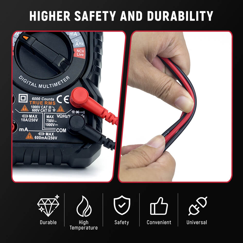 KAIWEETS KET20 Silicone Multimeter Test Leads