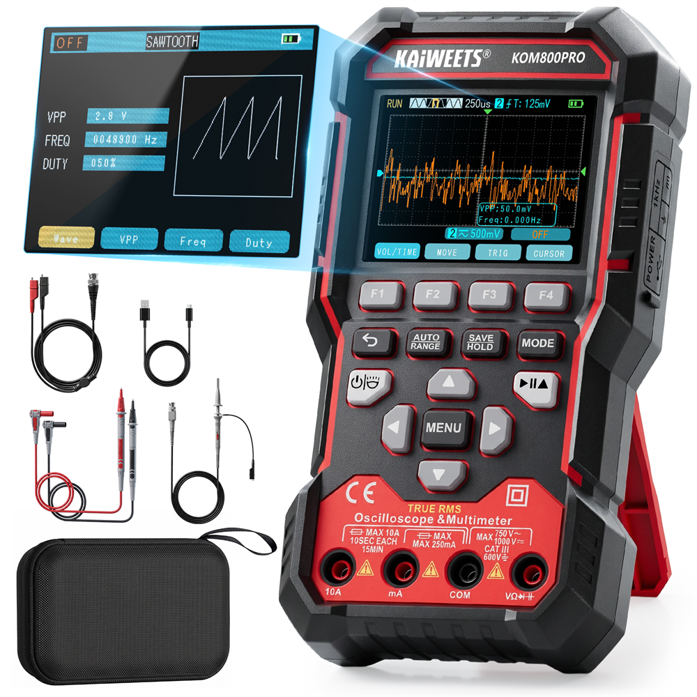 KAIWEETS KOM800PRO 3-in-1 Oscilloscope Multimeter