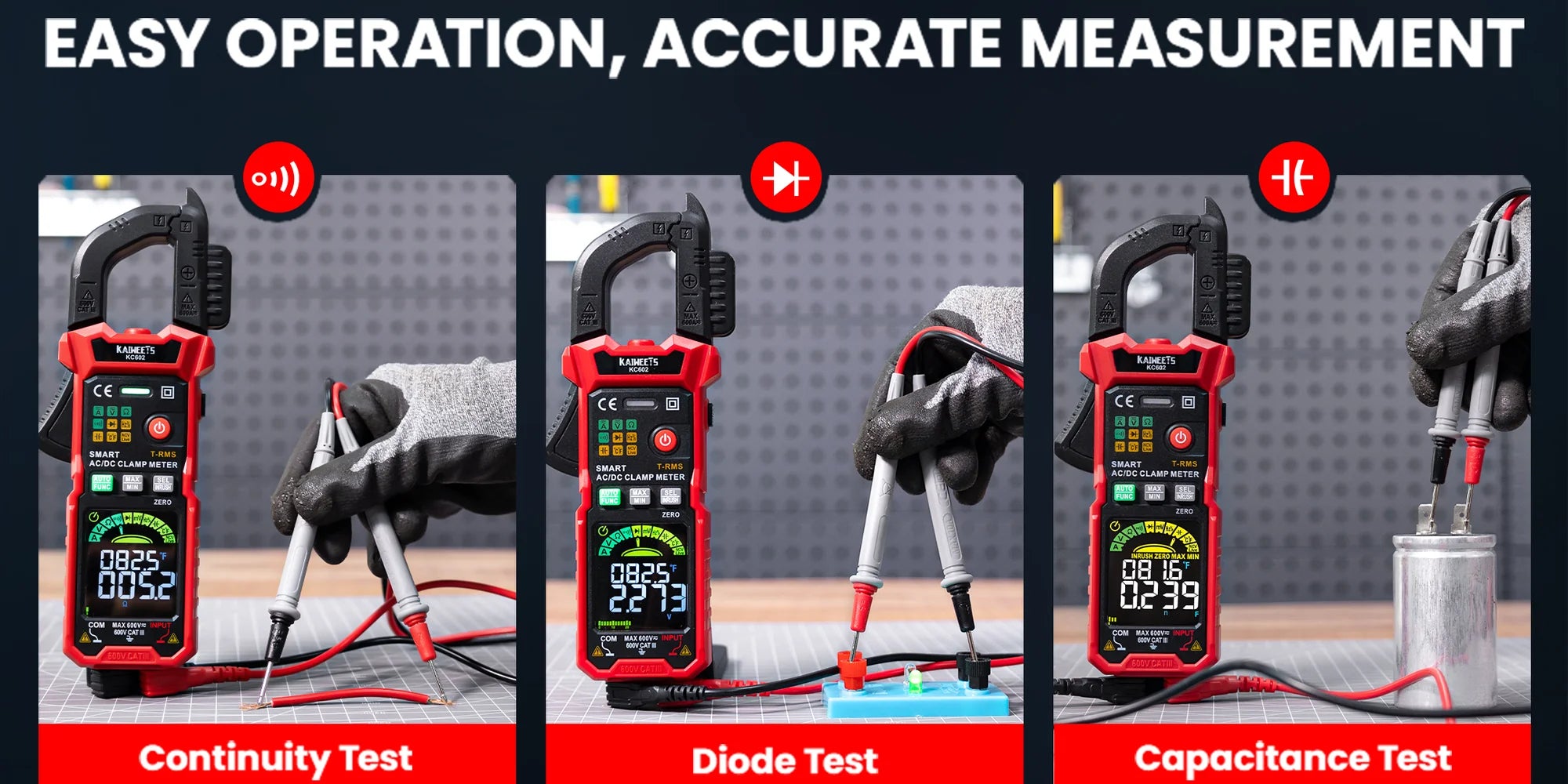 KC602 ac/dc clamp on amp meter