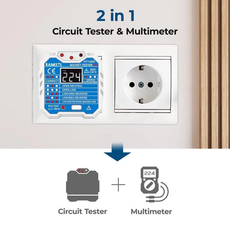 KAIWEETS HT106D Outlet Tester - Kaiweets